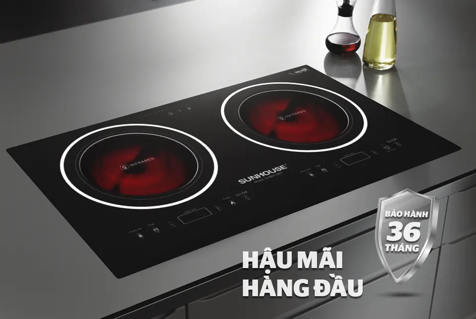 Bếp đôi hồng ngoại SUNHOUSE SHB9112MT