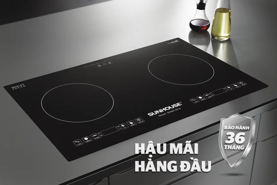 Bếp đôi điện từ SUNHOUSE SHB9108-S