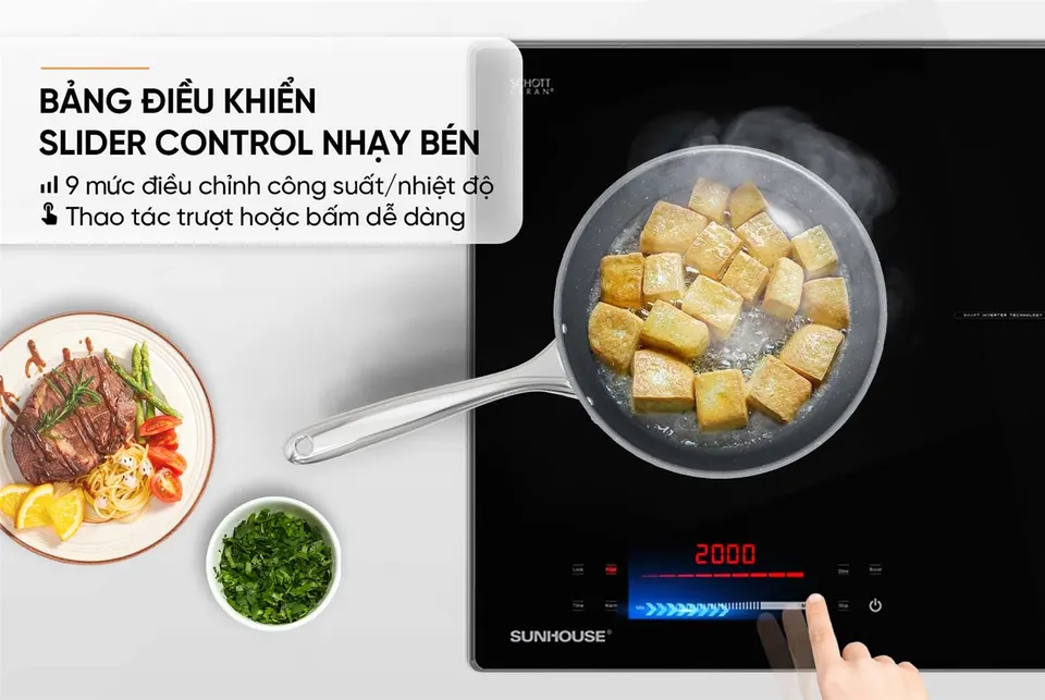 Bếp đôi điện từ SUNHOUSE SHB82062-MMD