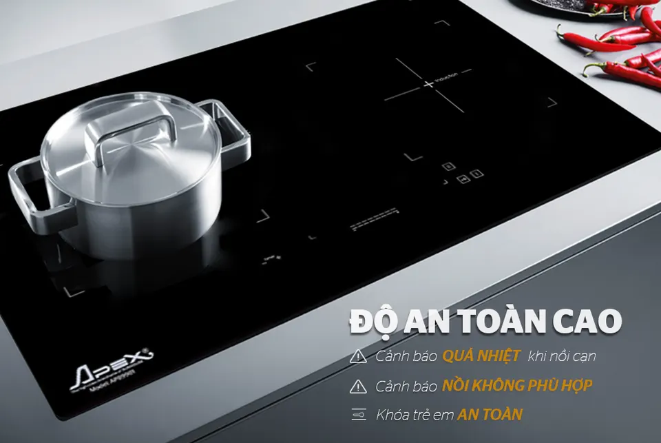 Bếp đôi điện từ APEX APB9981