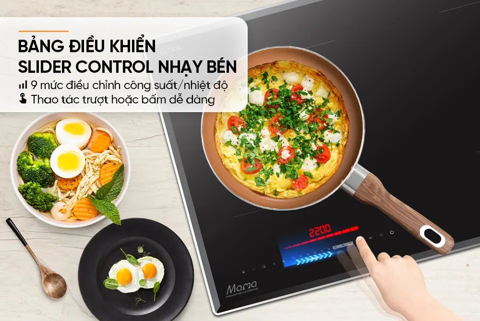 Bếp đôi điện từ SUNHOUSE MAMA MMB5673LH