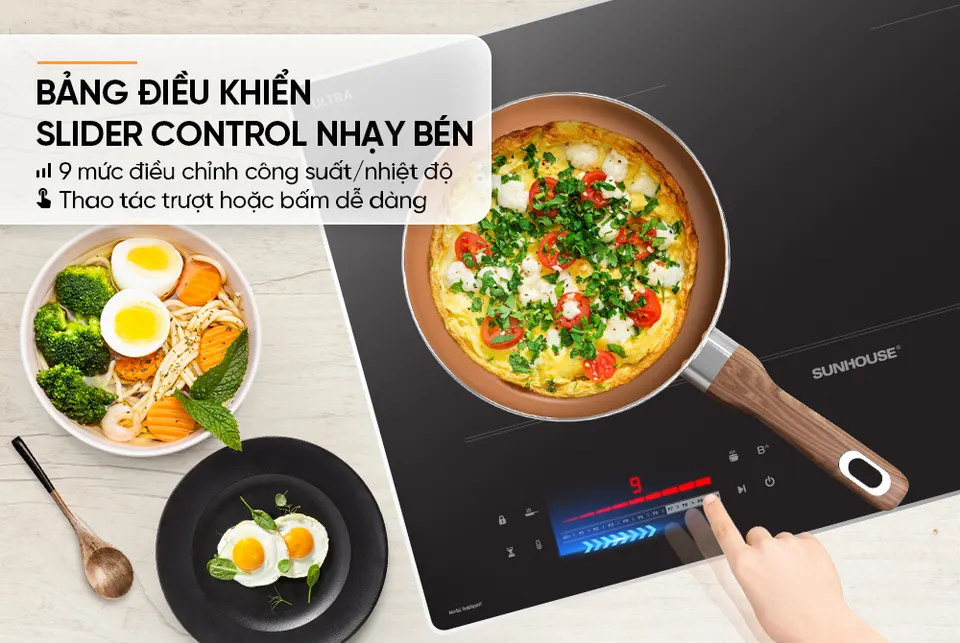 Bếp đôi điện từ SUNHOUSE SHB599HT