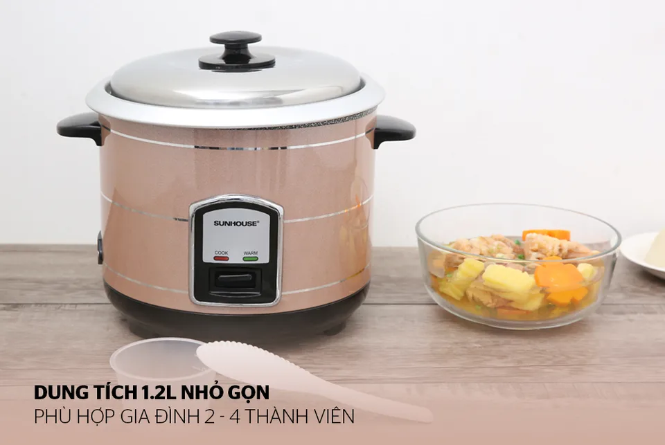 Nồi cơm điện nắp rời 1.2L SUNHOUSE SHD8105 18