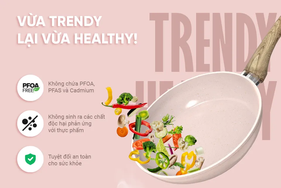 Chảo siêu bền đá đáy từ SUNHOUSE TRENDY SFP24P