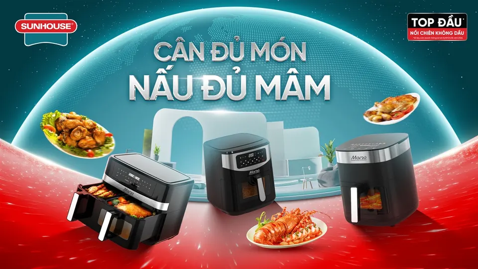 Nồi chiên không dầu 9L SUNHOUSE SHD4036