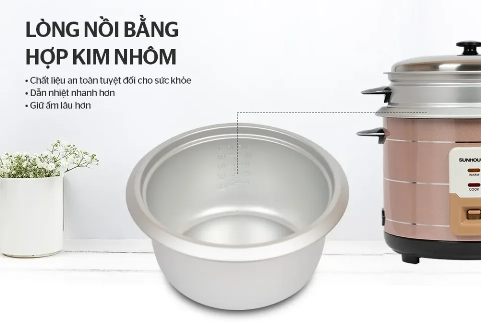 Nồi cơm điện nắp rời 1.8l SUNHOUSE SHD8125 3