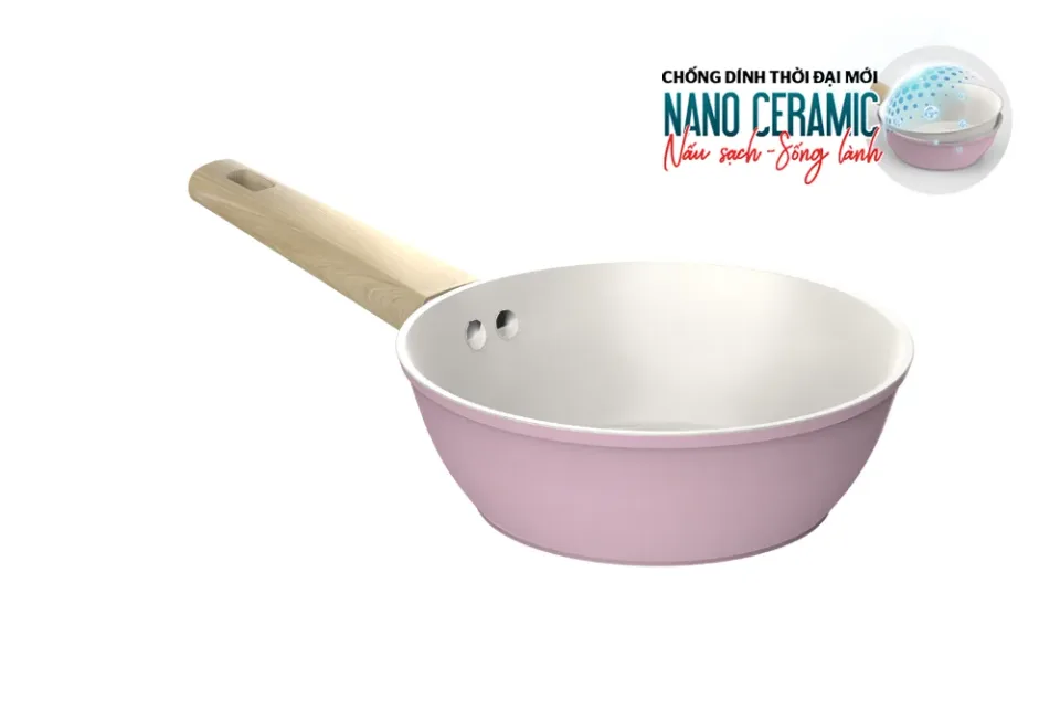 Chảo phủ sứ Nano đáy từ SUNHOUSE Healthy SHG20MP 2