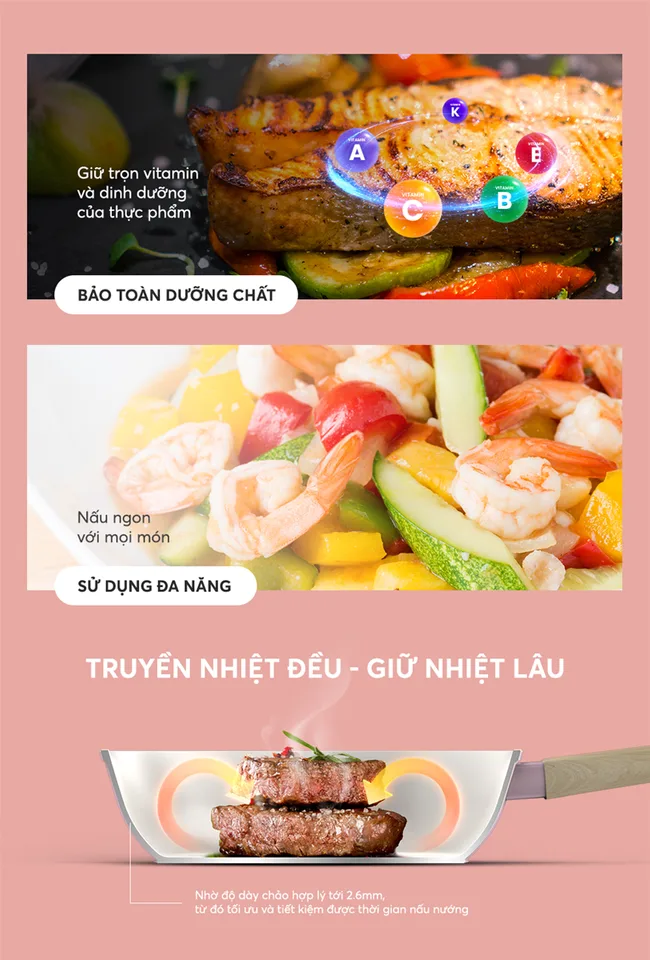 Chảo phủ sứ Nano đáy từ SUNHOUSE Healthy SHG20MP 10