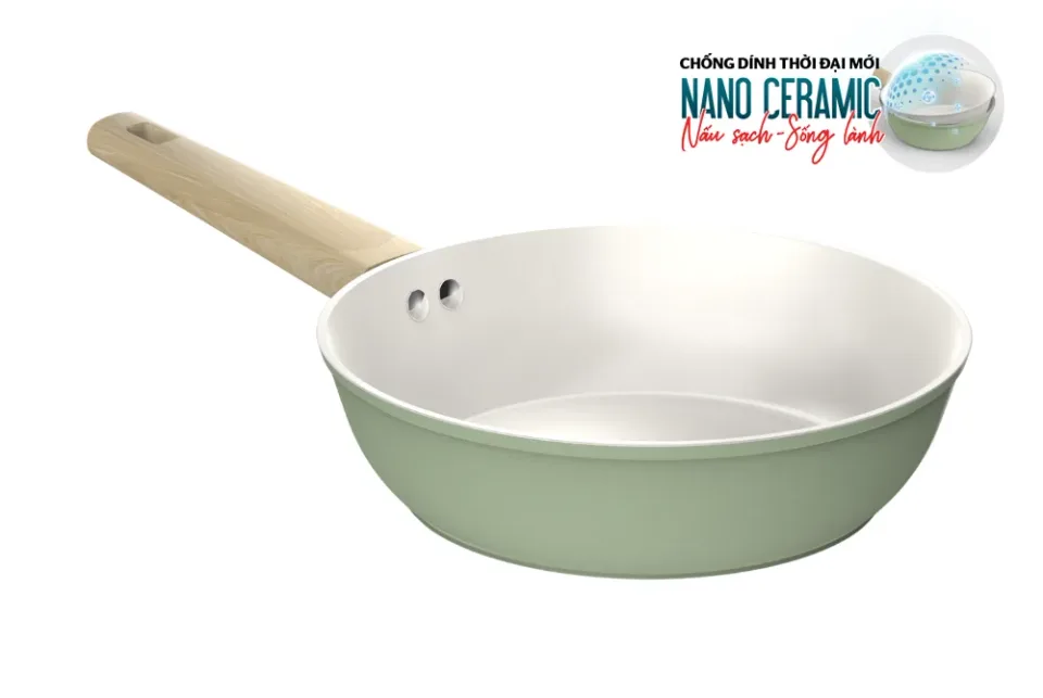 Chảo phủ sứ Nano đáy từ SUNHOUSE Healthy SHG24MT1 2