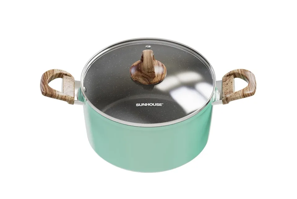 Bộ nồi chống dính vân đá đáy từ SUNHOUSE SHG7979MB 2