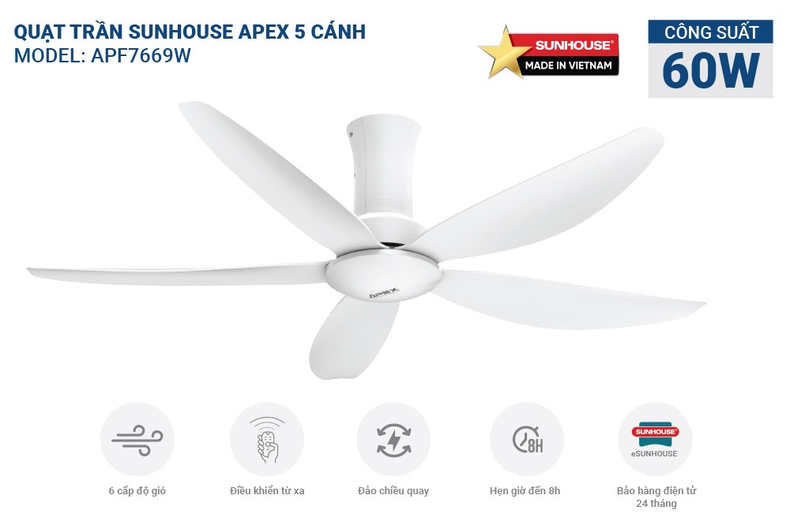 Số lượng cánh quạt ảnh hưởng đến luồng gió và tốc độ gió khi vận hành