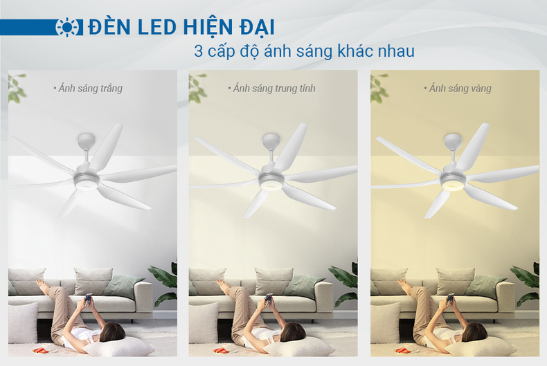Sử dụng chế độ ánh sáng phù hợp với nhu cầu từng thời điểm