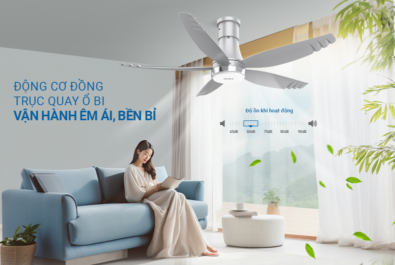 Quạt trần cũng có lợi thế hơn về thời gian sử dụng lâu dài