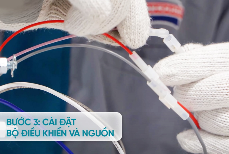 Bước 3: Cài đặt bộ điều khiển và nguồn