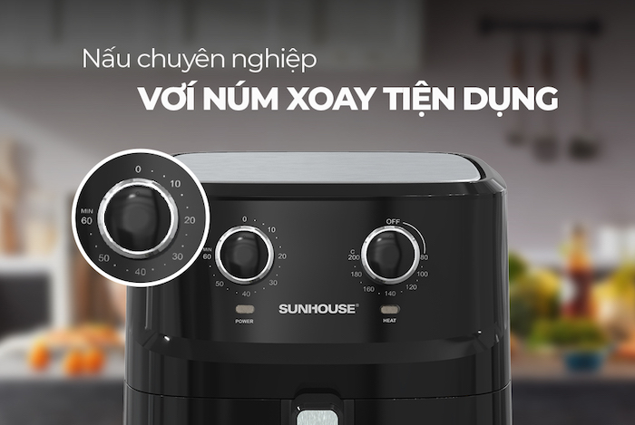 Thiết kế núm xoay tiện dụng, giúp người dùng dễ dàng thao tác