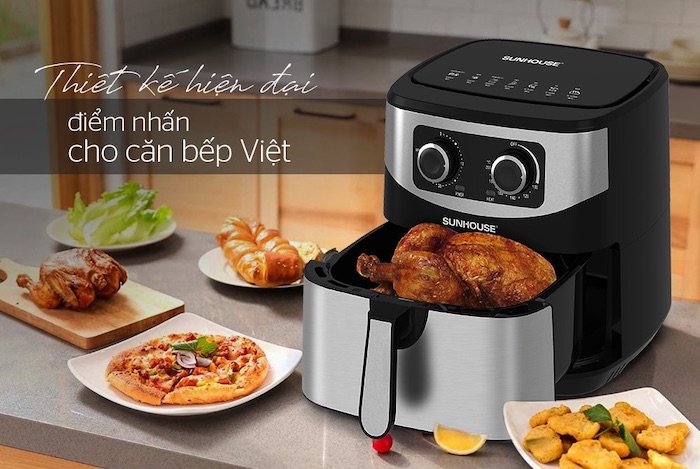 Thiết kế nồi nhỏ gọn, hiện đại, phù hợp với mọi không gian bếp