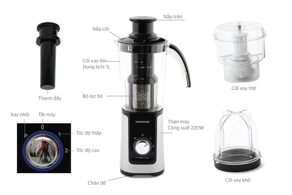 máy xay sinh tố đa năng SHD5322B