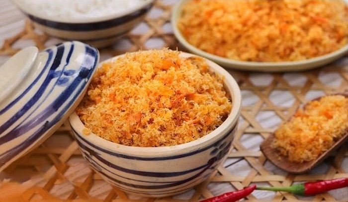 Ruốc cá dinh dưỡng bằng nồi chiên không dầu