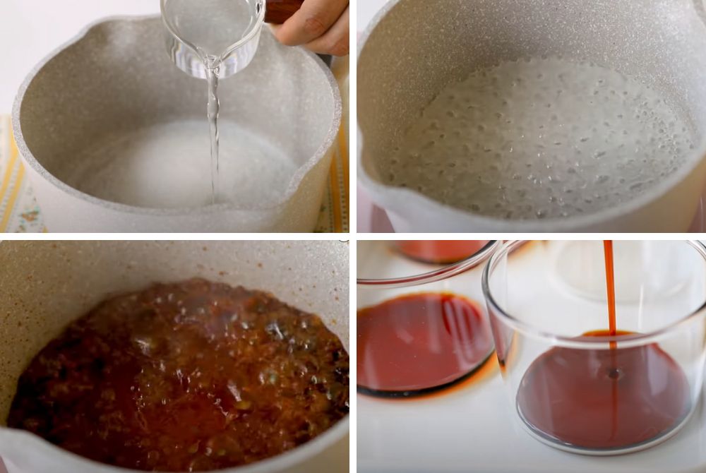Các bước nấu caramel