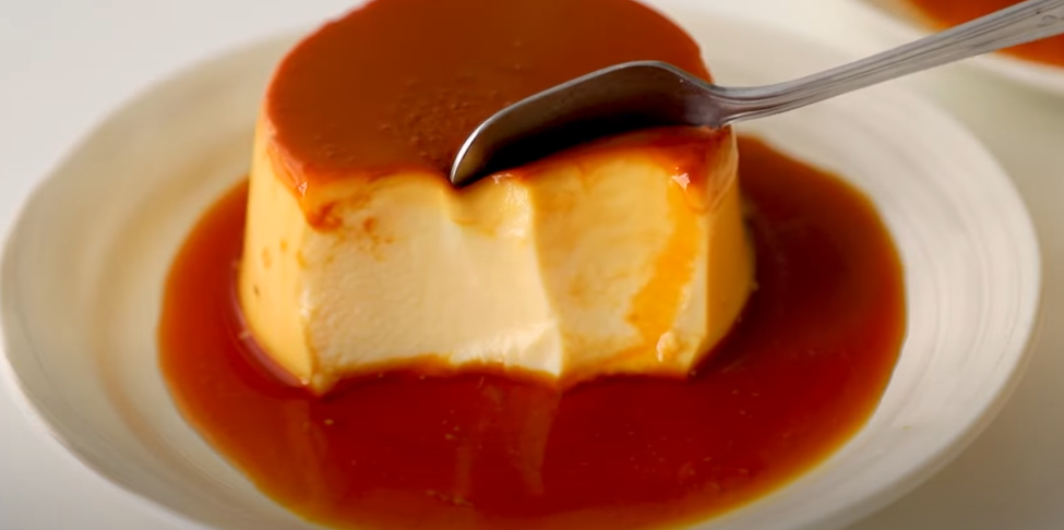 Bánh flan sau khi hoàn thiện