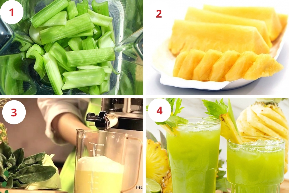 Nước ép cần tây dứa