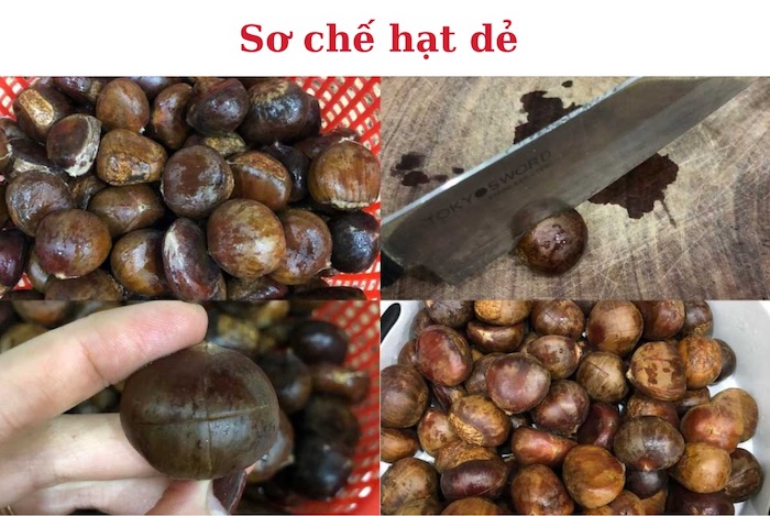 Trước khi nướng hạt dẻ bằng nồi chiên không dầu, bạn cần sơ chế hạt dẻ