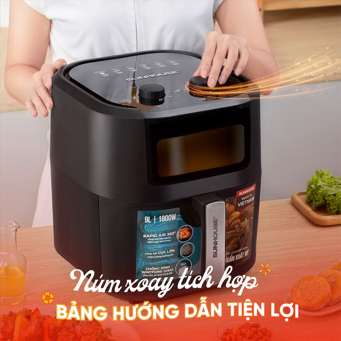 Rang hạt dẻ bằng nồi chiên không dầu cơ học mang đến thành phẩm thơm ngon với ngọt bùi