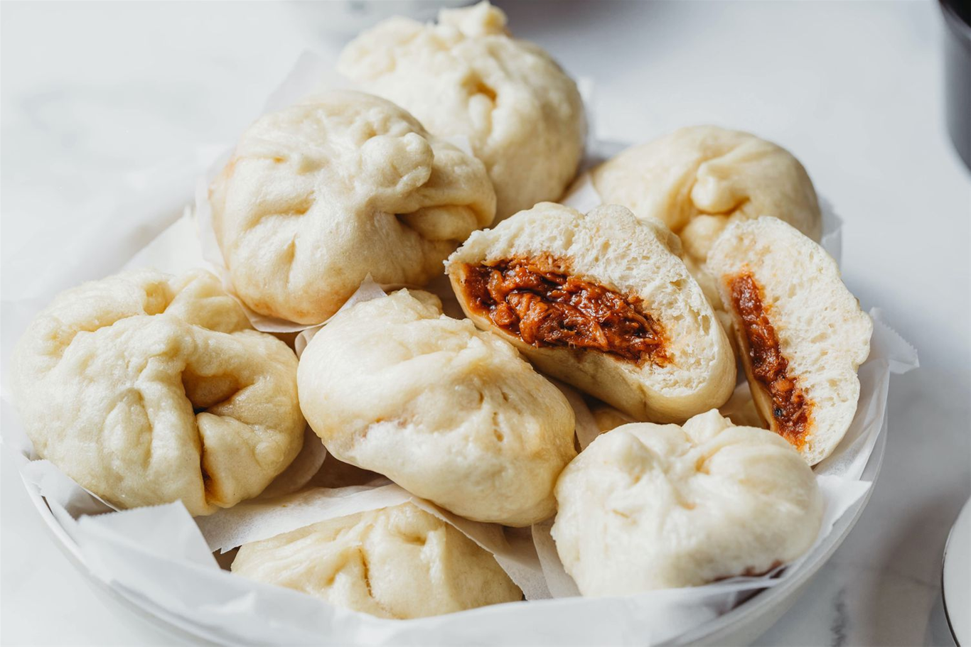 Bánh bao hấp bằng nồi chiên không dầu