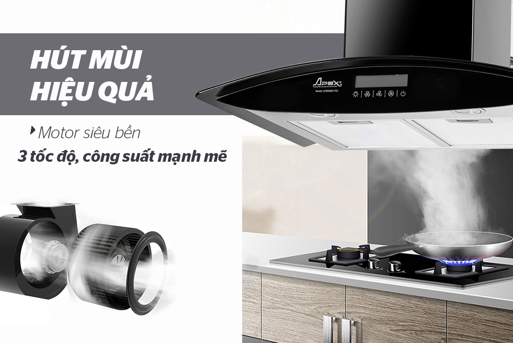 Chiều dài máy hút mùi