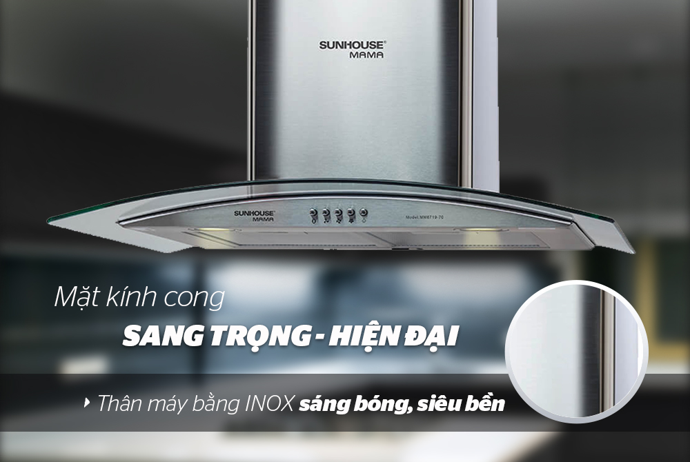 Máy hút mùi thiết kế sang trọng