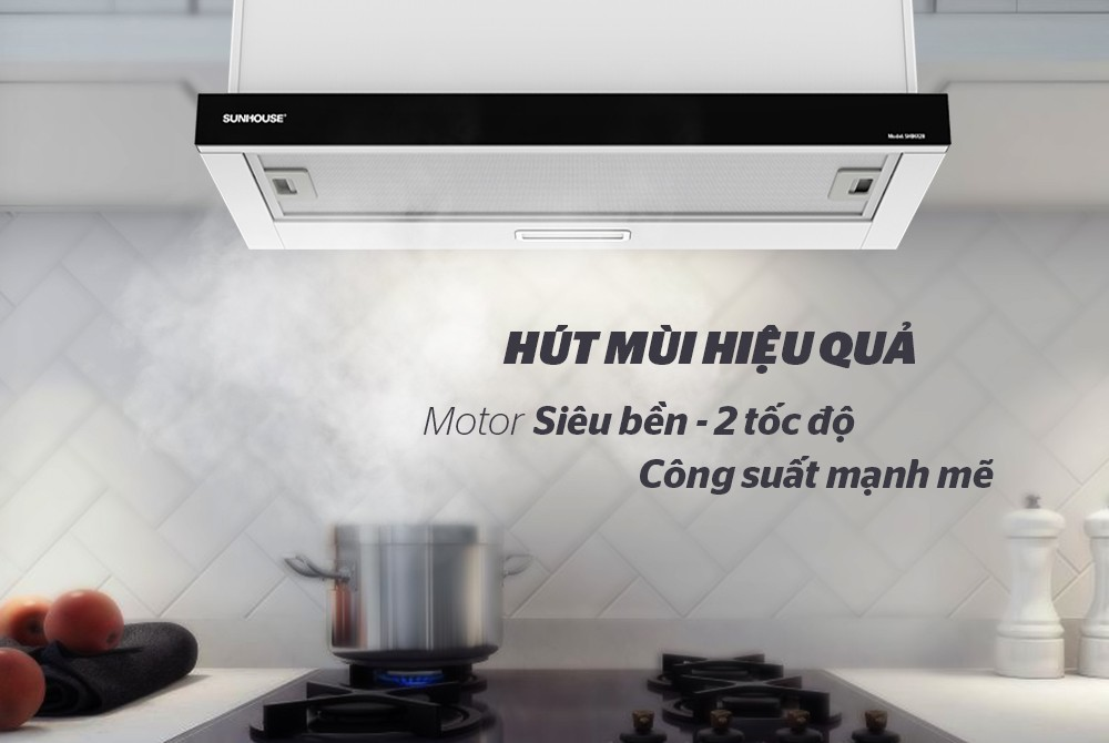 Máy hút mùi có kích thước phù hợp