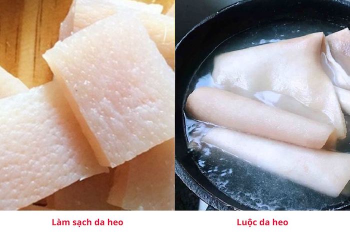 Làm sạch da heo là một bước rất quan trọng để thành phẩm thơm, ngon trọn vị hơn.