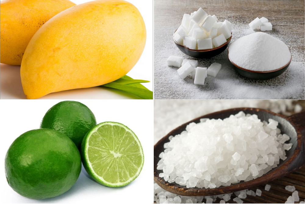 Nguyên liệu cần chuẩn bị để làm xoài sấy dẻo bằng nồi chiên không dầu