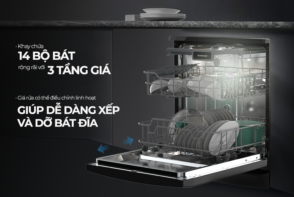 Máy rửa bát công suất phù hợp