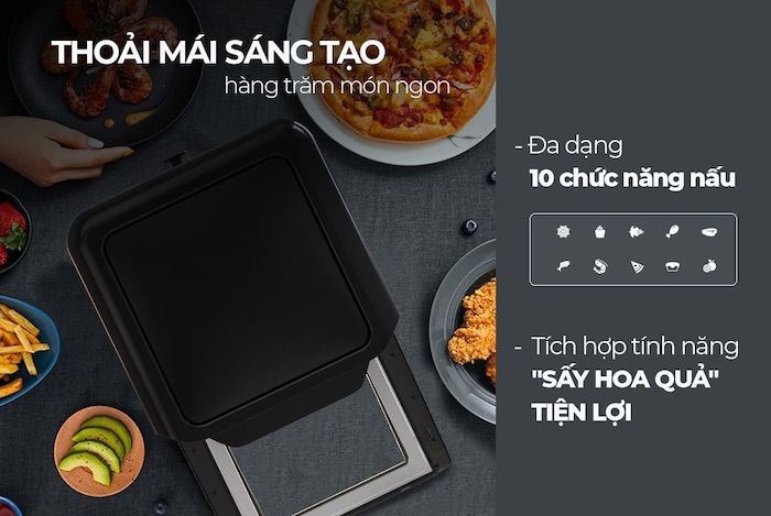 Tính năng Sấy hoa quả tiện lợi khi làm khô gà lá chanh bằng nồi chiên không dầu