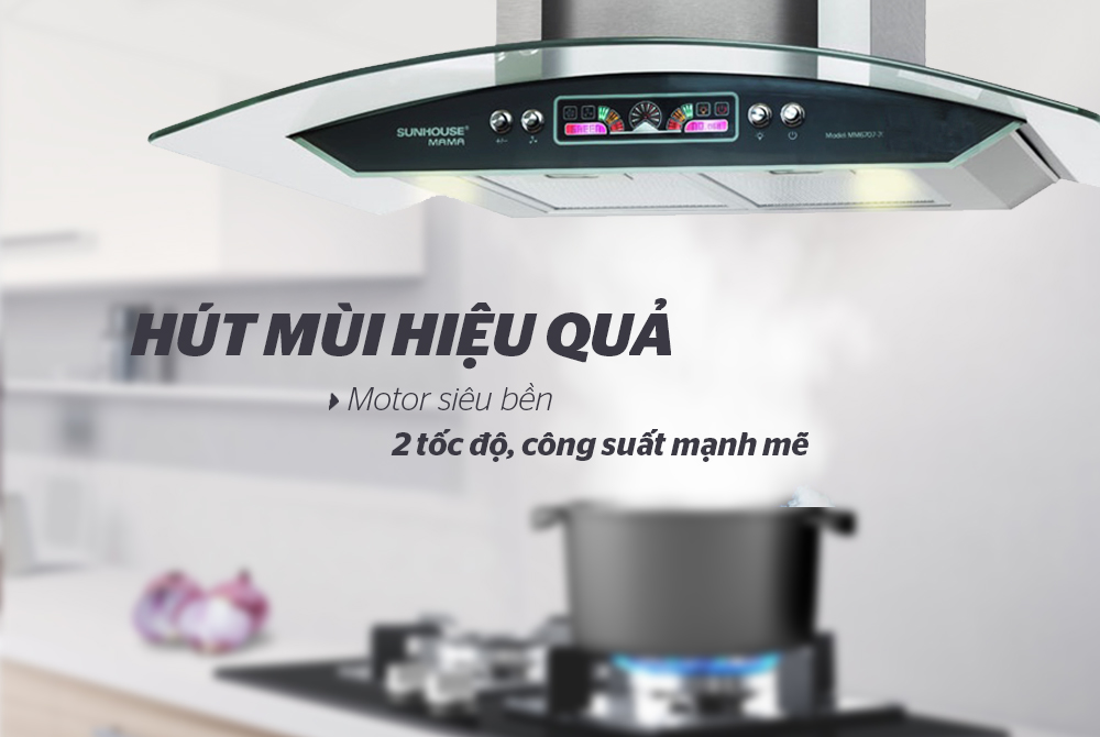Điều chỉnh công suất phù hợp với máy hút mùi