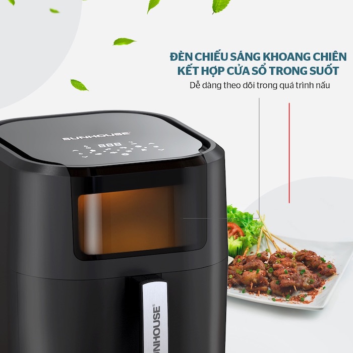 Bạn có thể sử dụng nồi chiên không dầu tích hợp cửa sổ khoang chiên