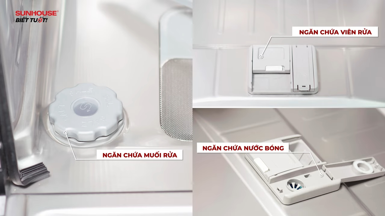 Ngăn chứa viên rửa