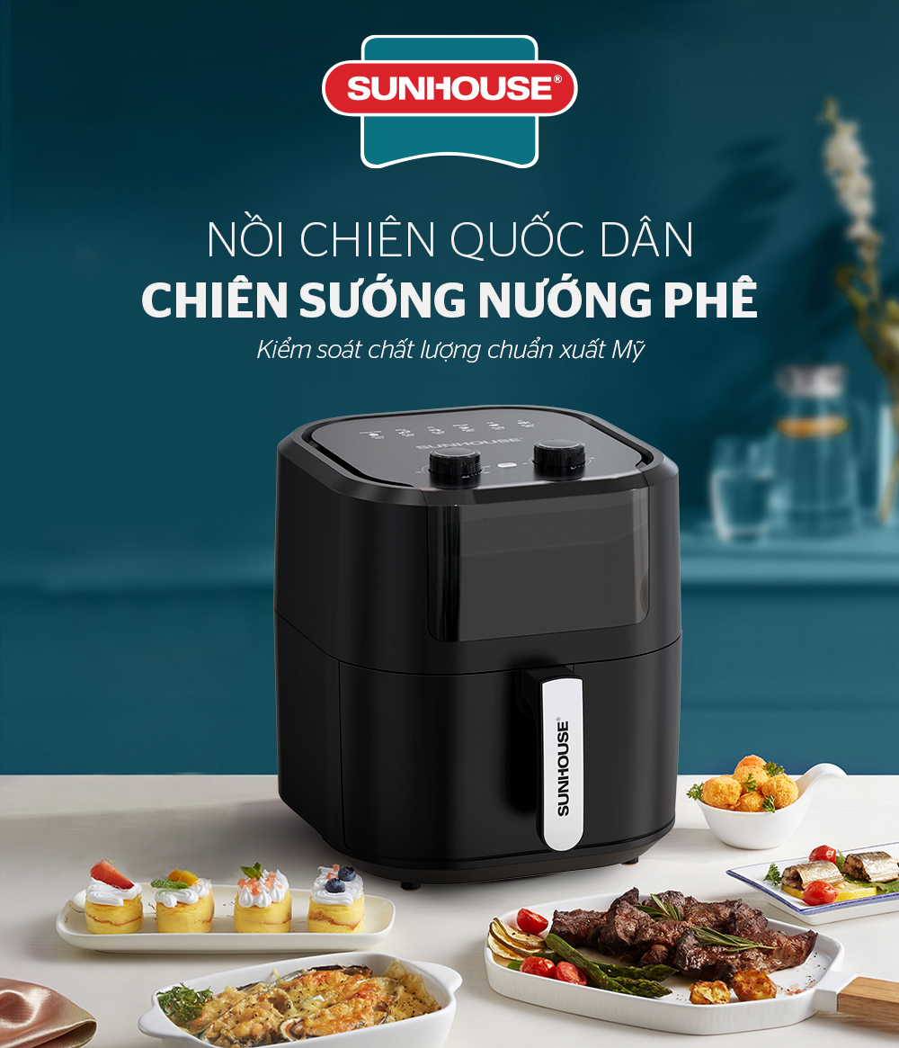 Top 6 mẫu nồi chiên không dầu vuông mới, tốt nhất hiện nay!