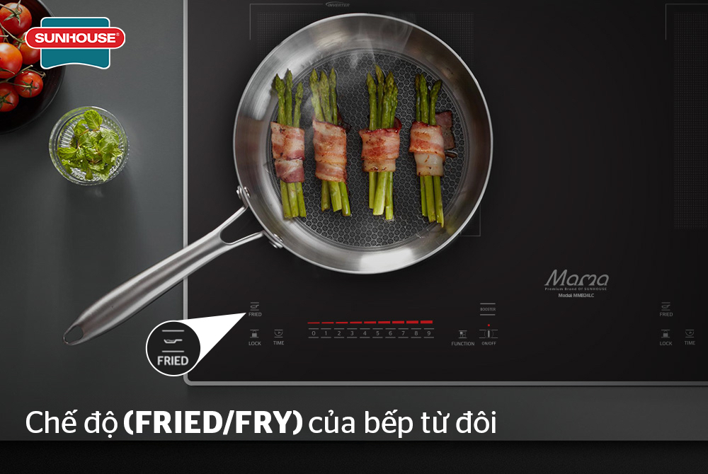 Chế độ Fry của bếp từ đôi