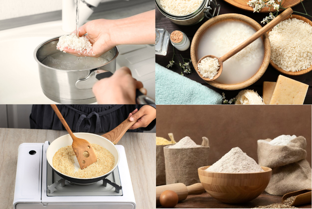 Các bước sơ chế gạo đơn giản để nấu cháo thịt vịt