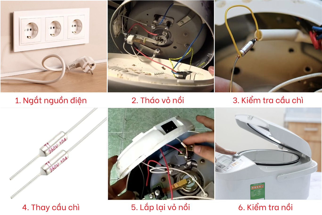Các bước cần làm để kiểm tra và thay thế cầu chì