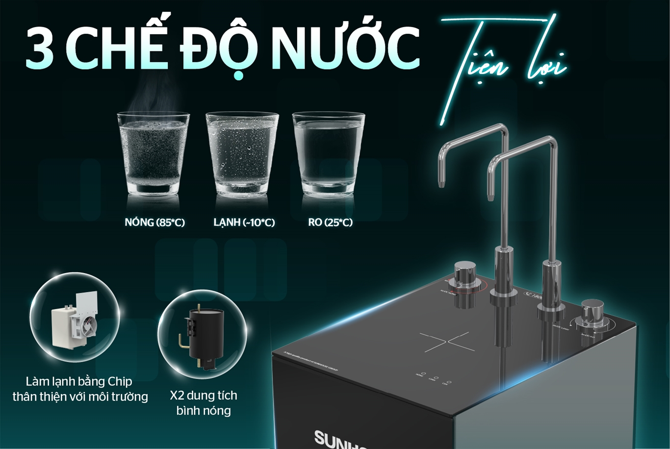 Máy lọc nước mnag lại sự tiện nghi