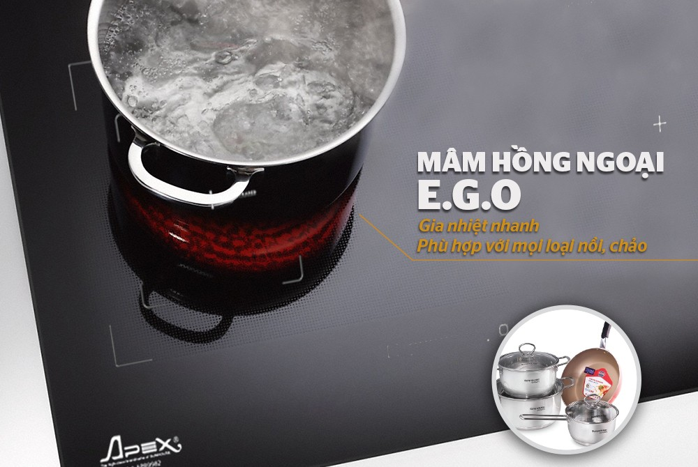 Bếp hồng ngoại sử dụng tia hồng ngoại