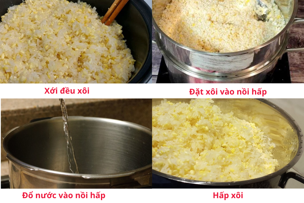 Các bước sử dụng nồi hấp nấu lại xôi bị sống cực đơn giản