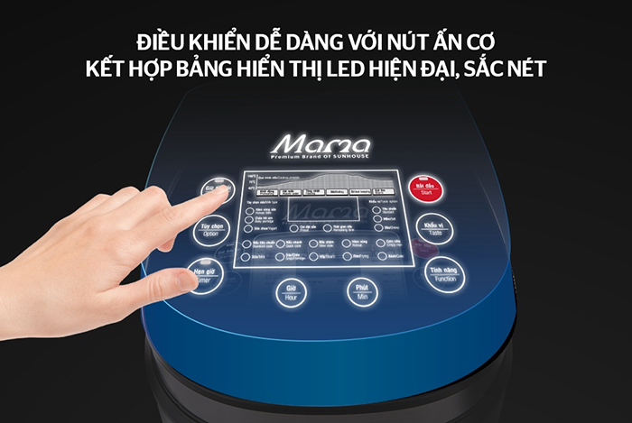 Với chế độ được cài sẵn cùng bảng điều khiển hiện đại, sử dụng nồi cơm điện tử giúp việc nấu cháo gà trở nên dễ dàng hơn