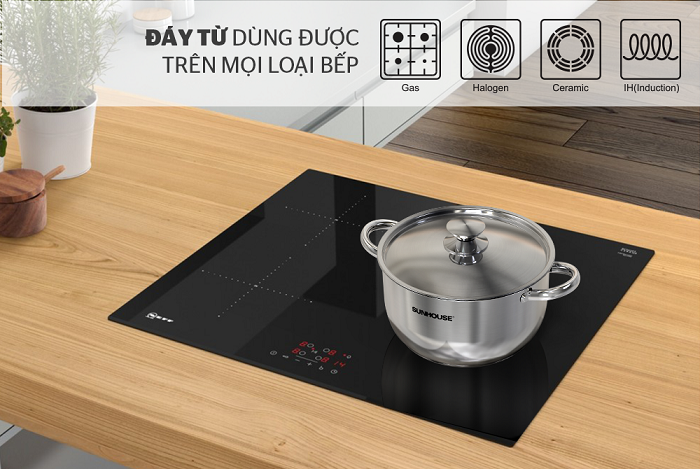 Bộ nồi inox 3 đáy bền bỉ, không tạo ra các chất độc trong quá trình nấu nướng