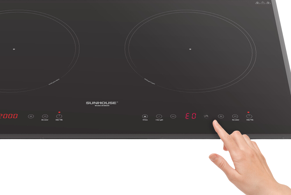 Dấu hiệu nhận biết bếp từ hiện E0