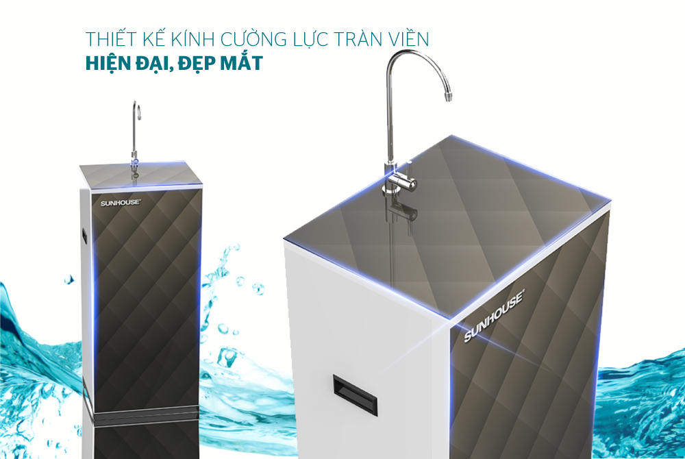 Máy lọc nước tủ đứng RO SHA8858K với thiết kế hiện đại, sang trọng