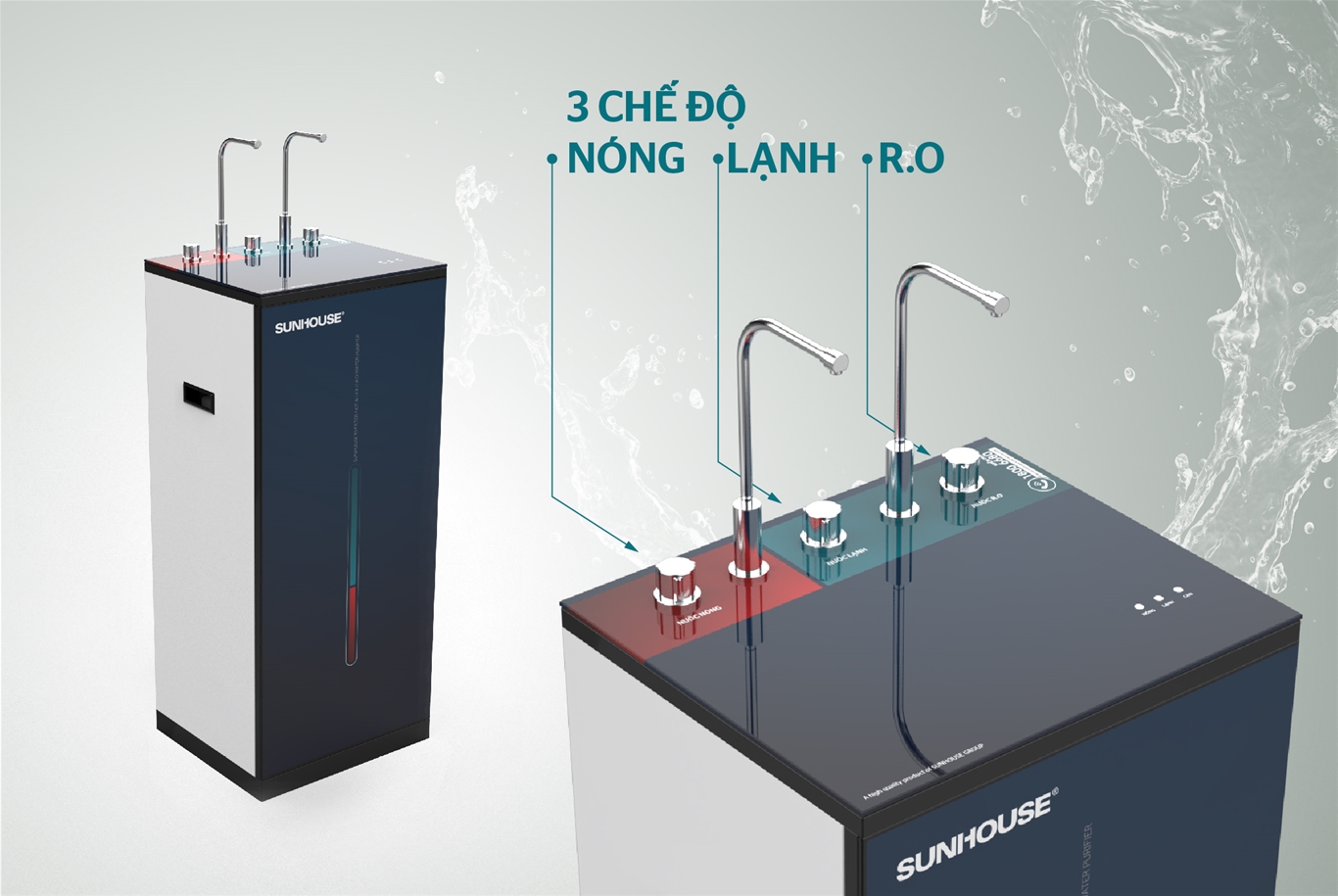 Máy lọc nước tích hợp chức năng nóng lạnh